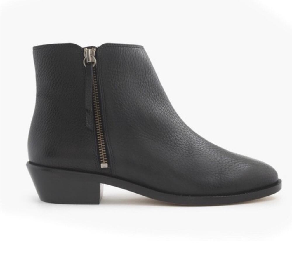 J.Crew Frankie Pebbled Leather Ankle Boots Women's 7